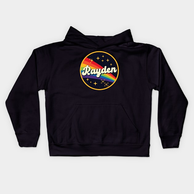 Rayden // Rainbow In Space Vintage Style Kids Hoodie by LMW Art